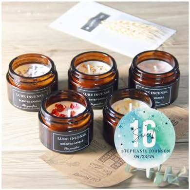 10 Pcs Custom Small Candles Personalized Mothers Day Gifts for Mom Friends Women, 1oz Natural Soy Wax Fragrance Scented Jar Candle for Home Bath Yoga, Customized Mothers Memorial Gifts Women by CarolCaoNewYork