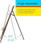 MEEDEN Wooden Easel Display Stand: Adjustable Art Easels for Sign, A Frame Painting Easel for Canvas up to 60", Ideal for Artist Adults Drawing Picture Poster - Walnut - Image 7