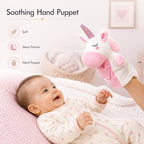 Golray Baby Girl Gifts for Baby Shower, Newborn Baby Girl Gift Basket with Unicorn Lovey Hand Puppet, Muslin Swaddle Blanket, Baby Rattle, Bib, Socks, Milestone Sign, Welcome Baby Gift Set for Girls - Image 3