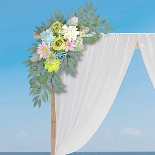 Artificial Flower Wedding Arch Decorations, Arch Faux Flowers Greenery for Wedding Decor, Reception Backdrop Decoration, Bridal Shower, Baby Shower (Green) - Image 7