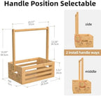 BAMBOOHOMIE Baby Shower Crate Closet, Baby Baskets with Hangers Handle, Baby Crate Box for Baby Shower, Welcome Gift Basket for Newborn Baby, Pregnancy Gift for New Parents (Natural, Small Size) - Image 4