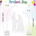 AerWo Lighted Balloon Arch Kit, Half Curved Balloon Arch Stand with Base - Image 2