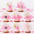 Amyhill 8 Pcs Fall Pink Pumpkin Baby Shower Table Centerpiece Decor, Bear by Amyhill
