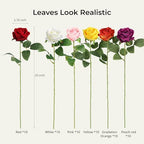 Auihiay 60PCS Artificial Roses, Mix Color Tinted Roses - Image 4