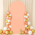 Spandex Arch Backdrop Cover Peach Wedding Arch Cover 7.2 FT Fitted Arched Covers Stretchy Backdrop Chiara Arched Stand Covers Round Top Chiara Frame Backdrops for Birthday Party Decoration by PATYDEST