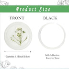 100 Pcs Baby's Breath Adhesive Wax Seal Stickers White Dry Floral Backing Envelope Seals Perfect for Wedding Invitations,Bridal Shower Party - Image 2