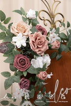 Ling's moment Welcome Sign Flowers, Wedding Floral Swag, Dusty Rose Mauve - Image 4