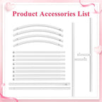 Wokceer 6FT Arch Backdrop Stand White Metal Wedding Arch Backdrop Stand - Image 5