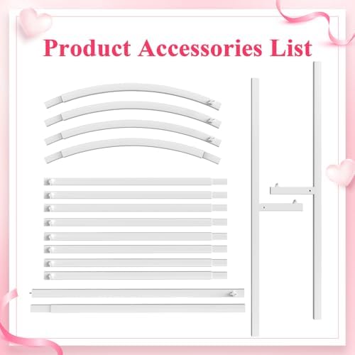Wokceer 6FT Arch Backdrop Stand White Metal Wedding Arch Backdrop Stand - Image 5