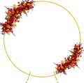 Fomcet 6.6ft Round Backdrop Stand Gold Circle Arch Metal Wedding Arch by Fomcet