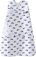 HALO 100% Cotton Sleepsack Swaddle, 3-Way Adjustable Wearable Blanket, TOG 1.5, Navy Hedgehog, Newborn, 0-3 Months by HALO
