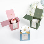 FEIYI 20 PCS 3.55” Dusty Rose Gift Boxes，Party Favor box with flowers - Image 5