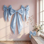 Crowye 7 Pcs Giant Satin Bow Decor, Large Blue Backdrop Decor by Crowye