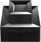 Liacere100PCS Black Plastic Plates-Premium Black Square Disposable Plates-Include 50PCS 9.5inch Dinner Plates - 50PCS 6inch Dessert Plates for Party & Wedding by Liacere