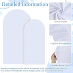 FOTSHARER Arch Covers 7.2 and 6ft White Arch Backdrop Cover Set of 2 Spandex Fitted Arched Backdrop Stand Cover Wedding Arches Covers for Wedding Ceremony Birthday Baby Shower Grad Party Decorations - Image 3