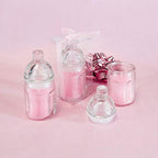 Lunaura 12 pcs Scented Baby Powder Pink Glass Baby Bottle Container Candles, Palm Wax Candle, Baby Shower Gifts, Decorative Accent, Home Décor, Memory Keepsake, Party Favors, Centerpieces by MEGA+FAVORS