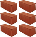 6 Packs Terracotta Spandex Table Cloths 8 Foot, Fitted Stretch Table Cover with Skirt 30x96 Inch, Wrinkle-Free Floor Length Tablecloths Rectangular for Weddings Parties Banquets Events Decorations by Shillance