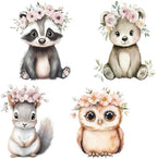 Honoson 4 Pcs Large 22" x 30" Woodland Animal Baby Shower Cardboard Cutouts - Image 2