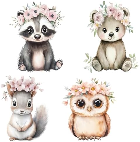 Honoson 4 Pcs Large 22" x 30" Woodland Animal Baby Shower Cardboard Cutouts - Image 2