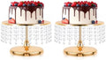 Gold 11.8 Inch Crystal Cake Stand Dessert Display Set of 2 by kehail