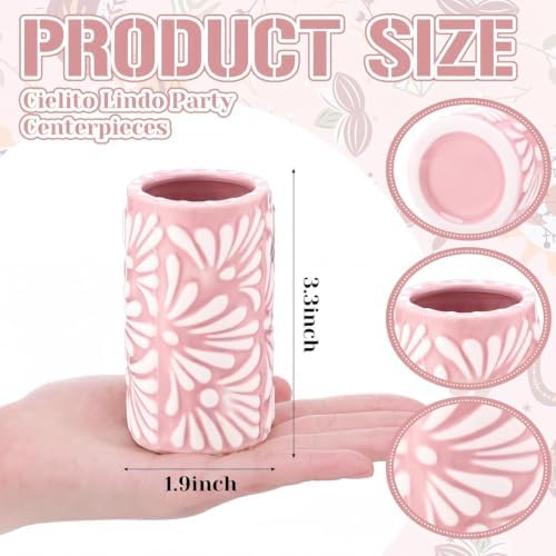 Cielito Lindo Party Favors, 24 Set, Pink, Handleless - Image 2
