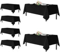 sancua Black Tablecloths for 6 Foot Rectangle Tables, 6 Pack 54x108 Inch by sancua