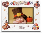 BELLA BUSTA- Personalize Baby First Year Memory Keepsake Picture Frame-Nursery Decor (1st Thanksgiving (5x7 Horizontal)) by BELLA+BUSTA