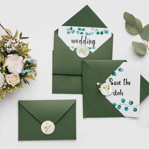 100 Pcs Baby's Breath Adhesive Wax Seal Stickers White Dry Floral Backing Envelope Seals Perfect for Wedding Invitations,Bridal Shower Party - Image 6