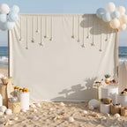 10×10ft Beige Backdrop Curtain for Weeding Parties, Wrinkle-Free Fabric Drape for Baby Shower, Birthday Party Decorations, Photography Photo Booth Background, Single Panel No Sewing, with Rod Pocket by CO-AVE