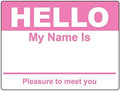 Hello My Name Is Tag Labels (2-5/16 x 4 Inch, Pink - 400 Labels) Badge Stickers - Easily Customizable for Networking Events by OfficeSmartLabels