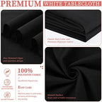 Showgeous 52x52 Inch Black Square Tablecloths, Polyester Table Covers - Image 4