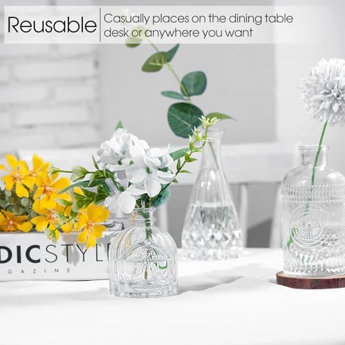 TBWIND Clear Glass Bud Vases Set of 12, Small Vases for Centerpieces - Image 4