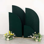 Efavormart Set of 4 Hunter Emerald Spandex Half Moon Arch Covers, Custom Fit Chiara Backdrop Slipcovers 2.5ft-7ft for Enchanted Forest Themes and Galas - Image 6