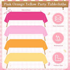 Mimorou 354 Pcs Pink Orange Yellow Plate and Napkins, Sunset Tableware Set - Image 4