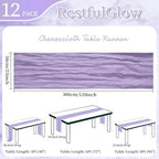12 Pack Lavender Purple Cheesecloth Table Runner 10Ft 23 x 120 Inch - Image 2