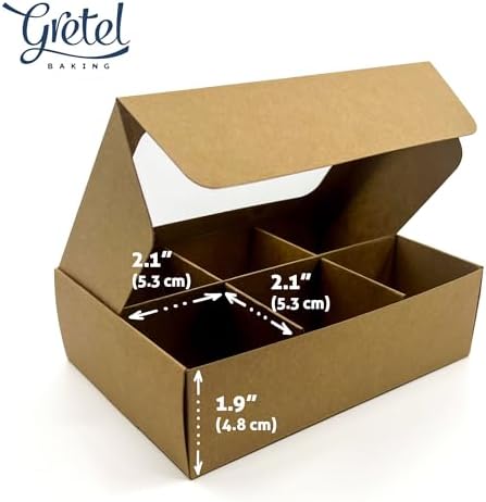 20-Ct Kraft Treat Boxes, 6.5x4.5x1.9in, Window & Dividers - Image 5