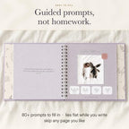 Baby Memory Book from Pregnancy to Age 5, Baby Book Keepsake, Lavender - Image 4