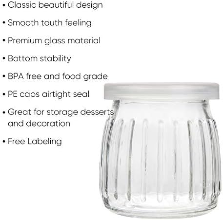 7 oz Glass Yogurt Jars With Lids, Small Pudding Jars, 30 Pack - Image 3