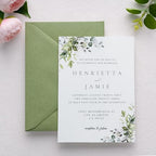 PONATIA A7 Euro Flap Gold Foil Liner Envelopes, Sage Green5x7 Envelopes - Image 5