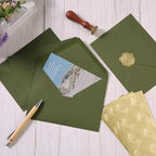 100 Pieces A7 Envelopes 5x7 Olive Green, 5.24 x 7.24 Inches (Pack of 2) - Image 5