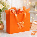 Catlovecorn 20 Pack Large Orange Gift Bags, 16.5 x 5.5 x 12.6 In - Image 6