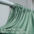 50ft×12ft Wrinkle Free Sage Green Backdrop Curtain for Weddings Parties - Image 3