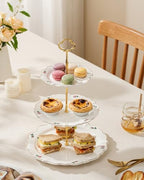 3 Tier Cupcake Stand, Ceramic Tiered Serving Stand - Image 5