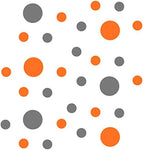 Orange/Grey Vinyl Wall Stickers - 2 & 4 inch Circles (300 Decals) - Image 3