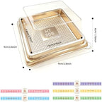 BenRan 100 Set 3.5 Inch Mini Cake Containers Clear Mooncake Boxes - Image 3