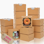 Bakepacker Brown Bakery Boxes with Window 4"x 4"x 2.5", 400pcs by Bakepacker