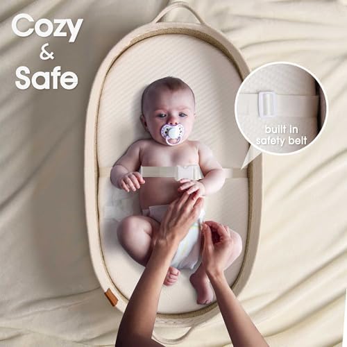 Baby Changing Basket Includes Diaper Caddy - Soft & Waterproof Dual-Cover, Portable, Changing Pad for Dresser & Changing Table, Gift for Baby Shower, Organic Cotton Rope - Image 3