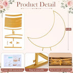 Silipull 8 ft Giant Moon Arch Backdrop Metal Stand Kit, Easy Setup - Image 2