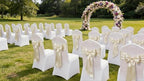 Satin Chair Sashes Bows 50 Pack Universal Polyester Chair Ribbons for Wedding Anniversary Retirement Party Birthday Engagement Banquet Graduation Outdoor Events Decor (Ivory, 50 pcs) - Image 5
