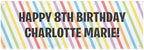 Let's Make Memories Personalized Banner for Any Occasion - Birthday Party, Retirement, Shower, Etc - Create Your Own Custom Banner - Party Decorations - Indoor/Outdoor Vinyl - Rainbow - 8ft by LetsMakeMemories